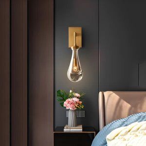 TWO Modern Raindrop Wall Sconce